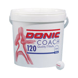 Donic Coach P40+ 1 ster tafeltennisbal training - wit 120 stuks emmer
