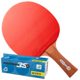 Andro - set Buzzer Pro 500 RX tafeltennisbatje - rood/zwart + ballen