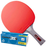 Andro - set Buzzer Up 400 S tafeltennisbatje - rood/zwart + ballen
