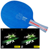 Andro Buzzer Pro Carbon 500 RX tafeltennisbatje - rood/zwart