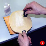 Rubbers op frame lijmen