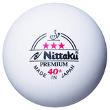 Nittaku Premium 40+ 3 ster tafeltennisbal wedstrijd - wit 3 stuks