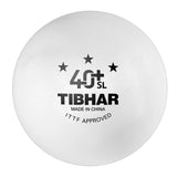 Tibhar 40+ SL 3 ster tafeltennisbal wedstrijd - wit 3 stuks