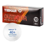 Tibhar Outdoor 40+ table tennis ball outdoor - white 10 pieces