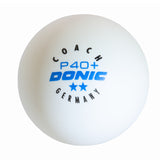 Donic Coach P40+ 2 ster tafeltennisbal training - wit 120 stuks emmer