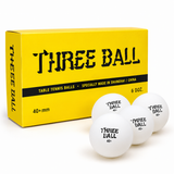 Three Ball Tafeltennisballen 40+ – 72 Stuk